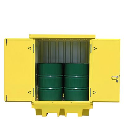 4 Drum Spill Pallet with Steel Cover 