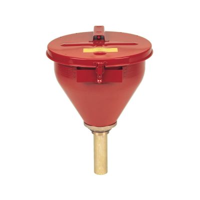Justrite Safety Drum Funnel with Self Closing Cover Flame Arrester